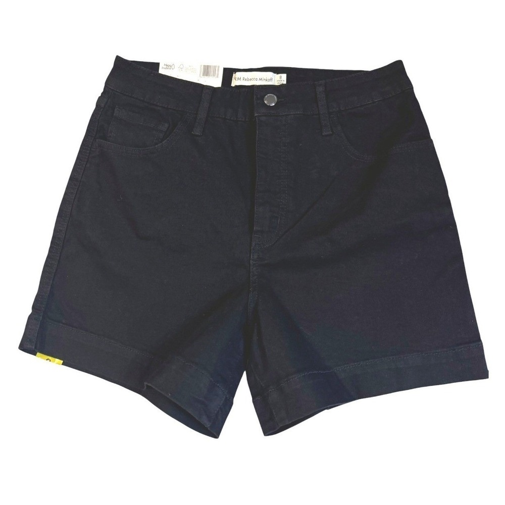 Women's Shorts SIze 8 black high-rise slim fit shorts 90's‎ Style 5 inch inseam